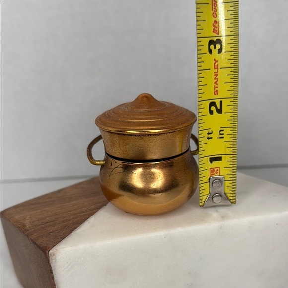 Vintage Avon Hearthside Cream Sachet Copper Pot Shaped Bottle Lot M6 - Picture 6 of 6